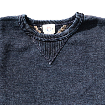 Samurai Jeans SIS25-101 Heavyweight Natural Indigo x Kakishibu Crewneck Sweatshirt