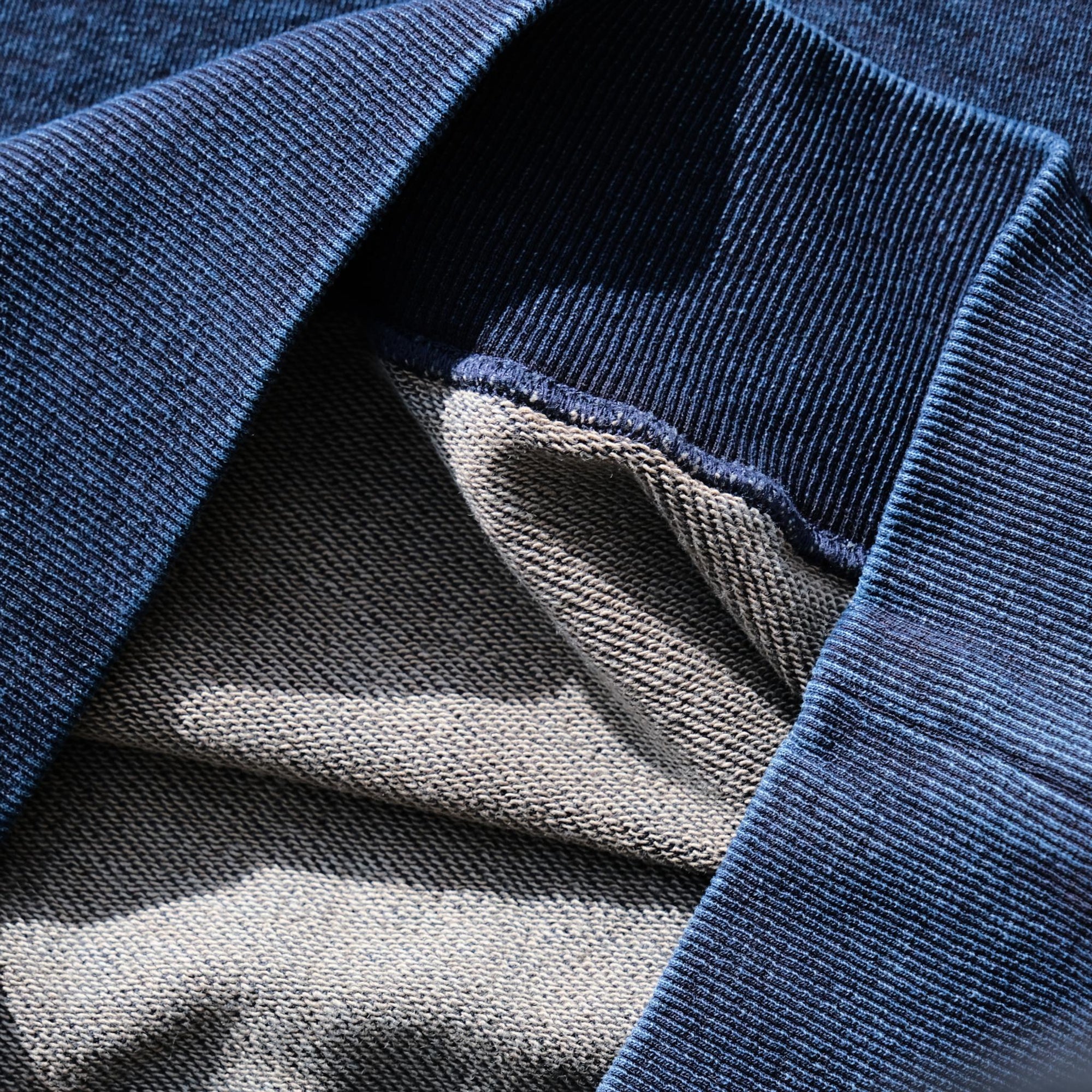 Samurai Jeans SIS25-101 Heavyweight Natural Indigo x Kakishibu Crewneck Sweatshirt