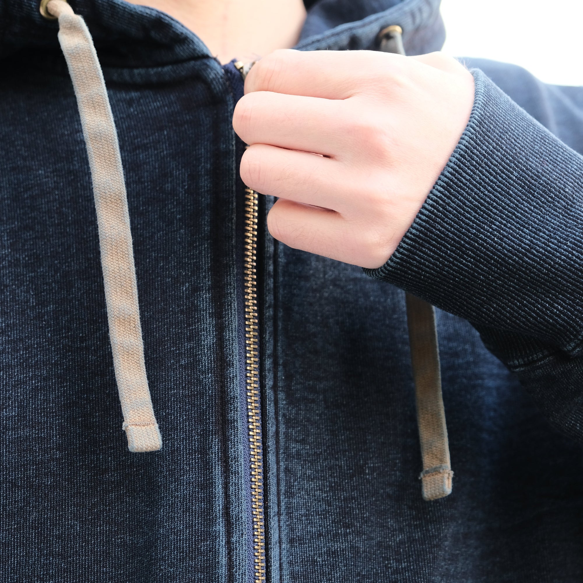 Samurai Jeans SIS25-102 Heavyweight Natural Indigo x Kakishibu Hoodie