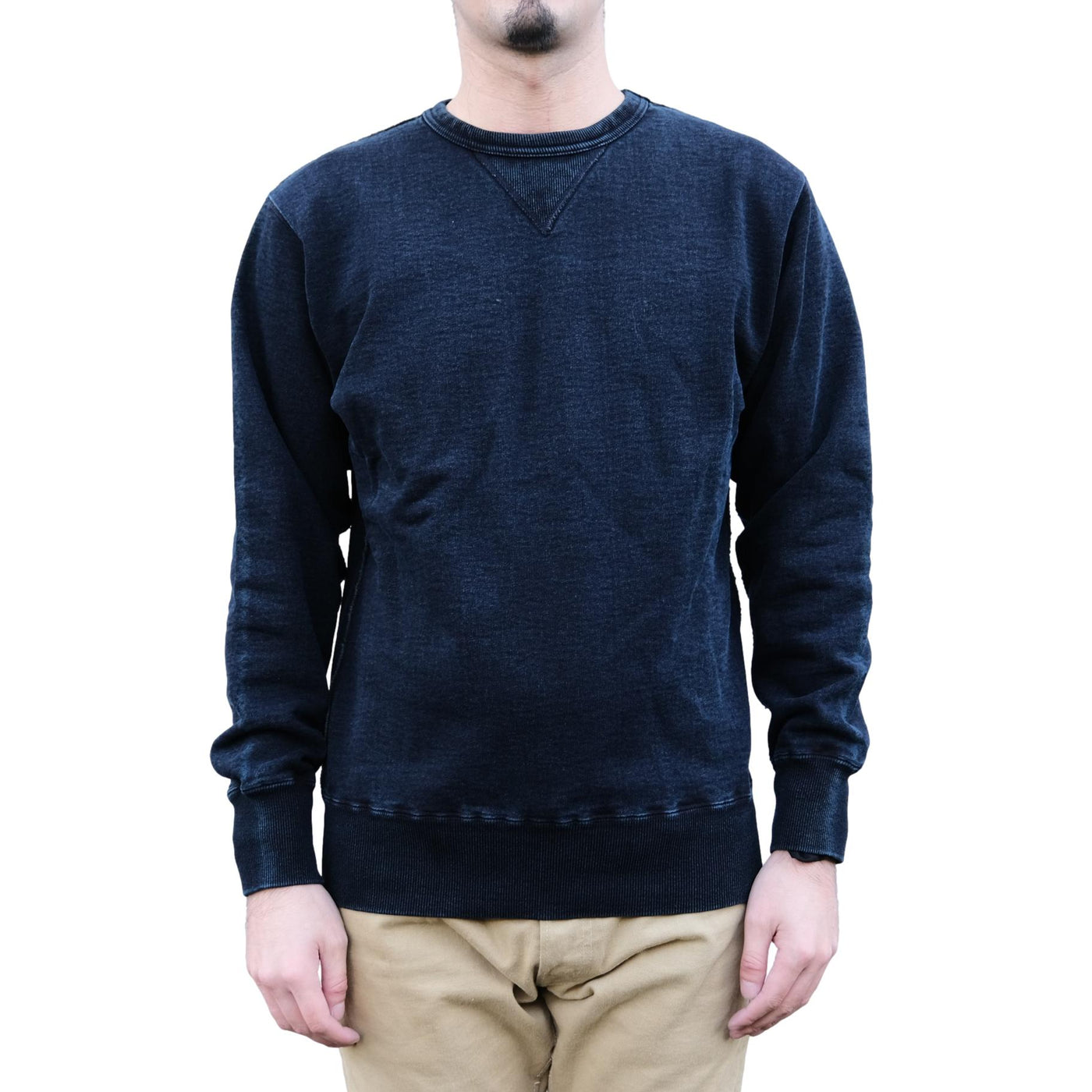 Samurai Jeans SIS25-101 Heavyweight Natural Indigo x Kakishibu Crewneck Sweatshirt