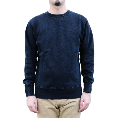 Samurai Jeans SIS25-101 Heavyweight Natural Indigo x Kakishibu Crewneck Sweatshirt
