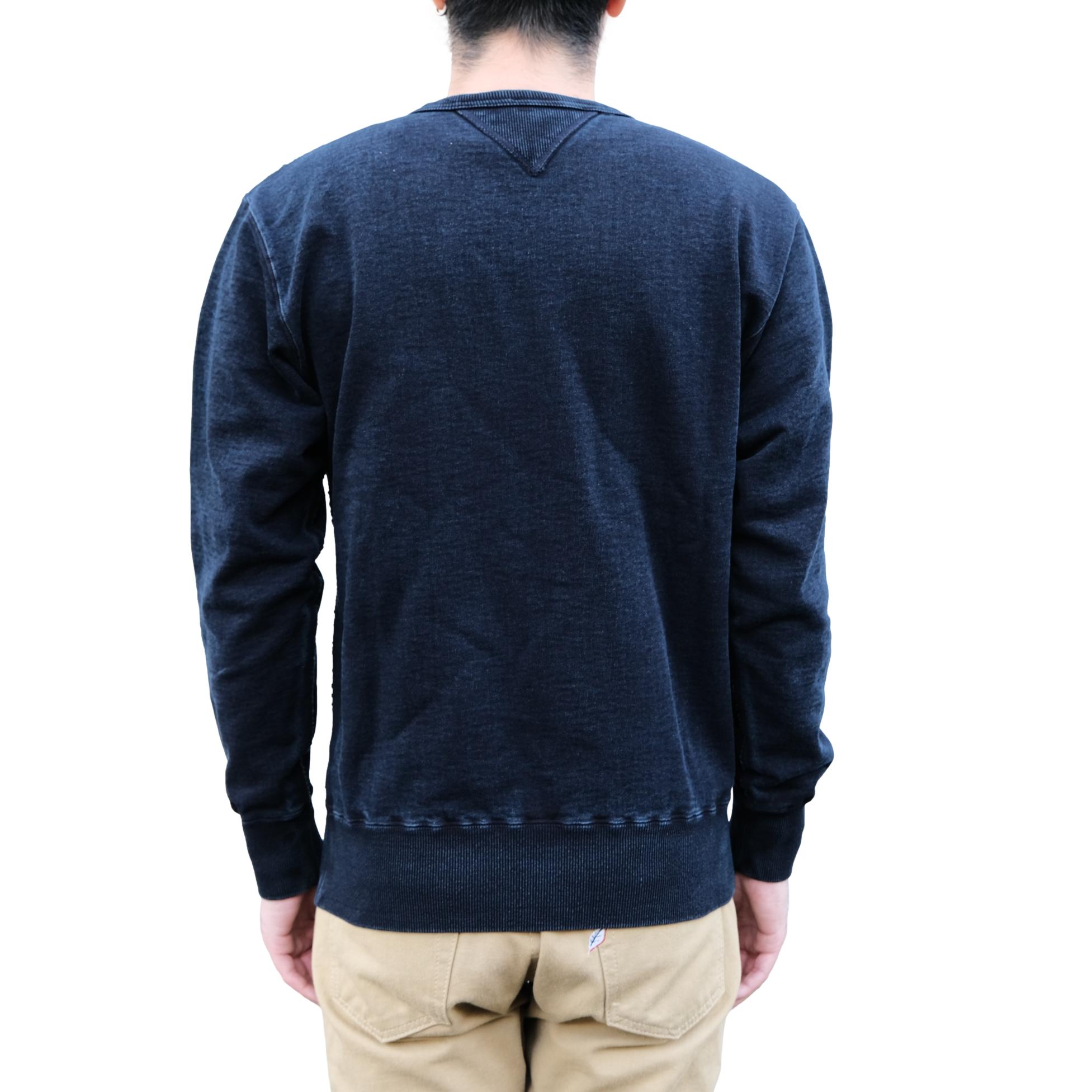 Samurai Jeans SIS25-101 Heavyweight Natural Indigo x Kakishibu Crewneck Sweatshirt