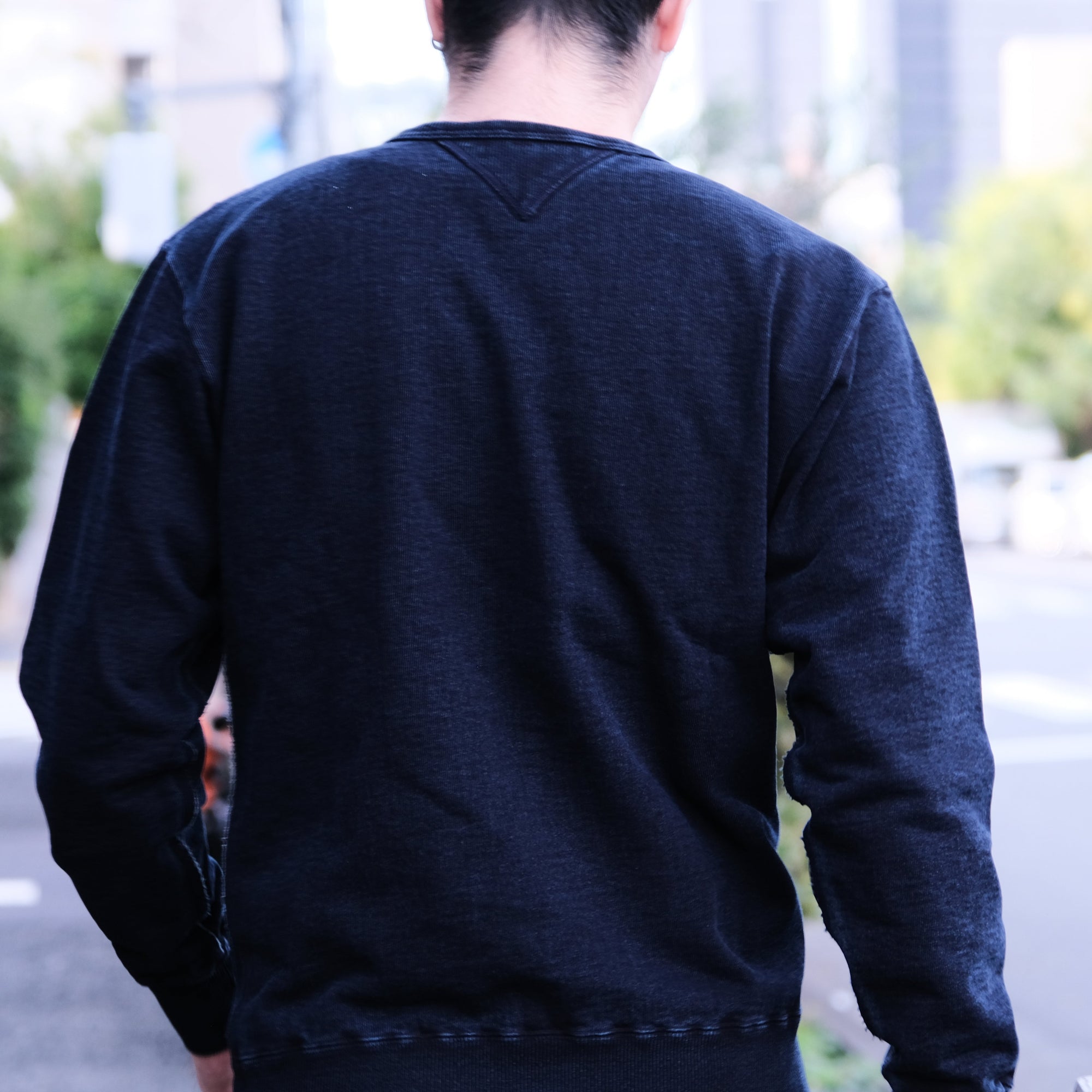 Samurai Jeans SIS25-101 Heavyweight Natural Indigo x Kakishibu Crewneck Sweatshirt