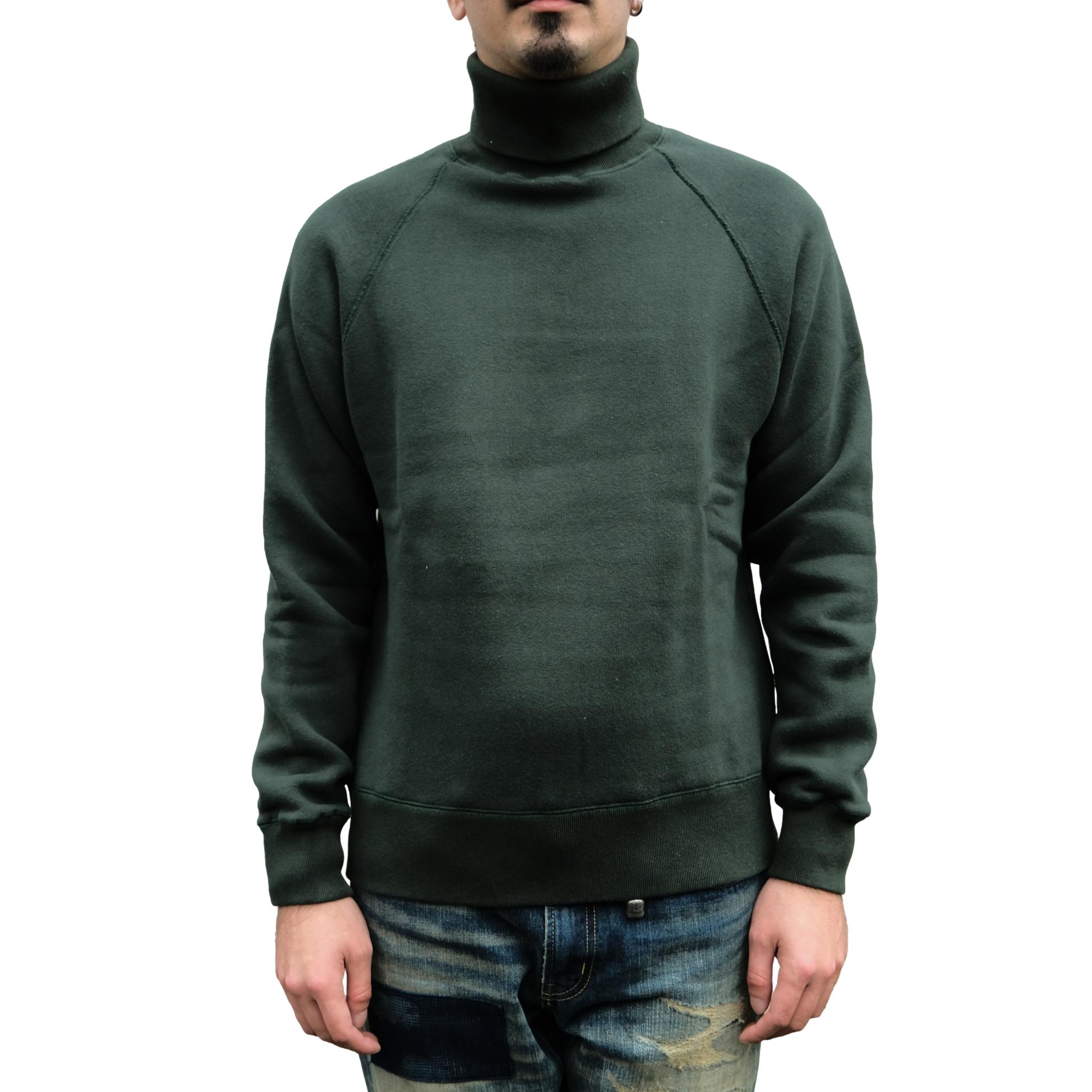 Loop & Weft Super Fluffy Knit Turtleneck Sweatshirt (Green)