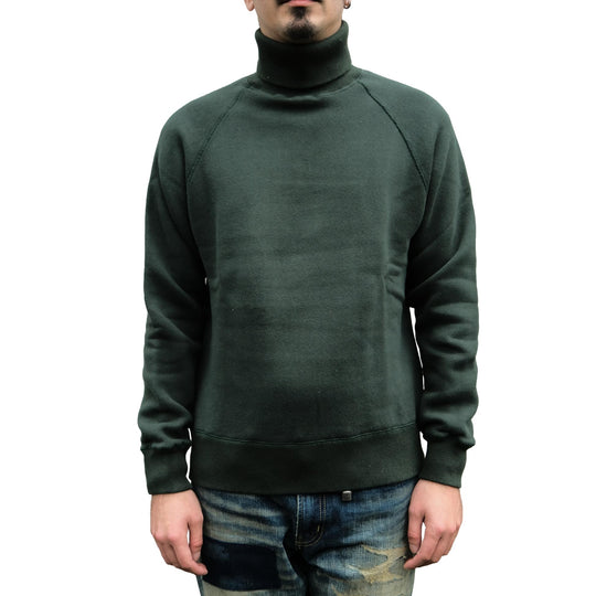 Loop & Weft Super Fluffy Knit Turtleneck Sweatshirt (Green)