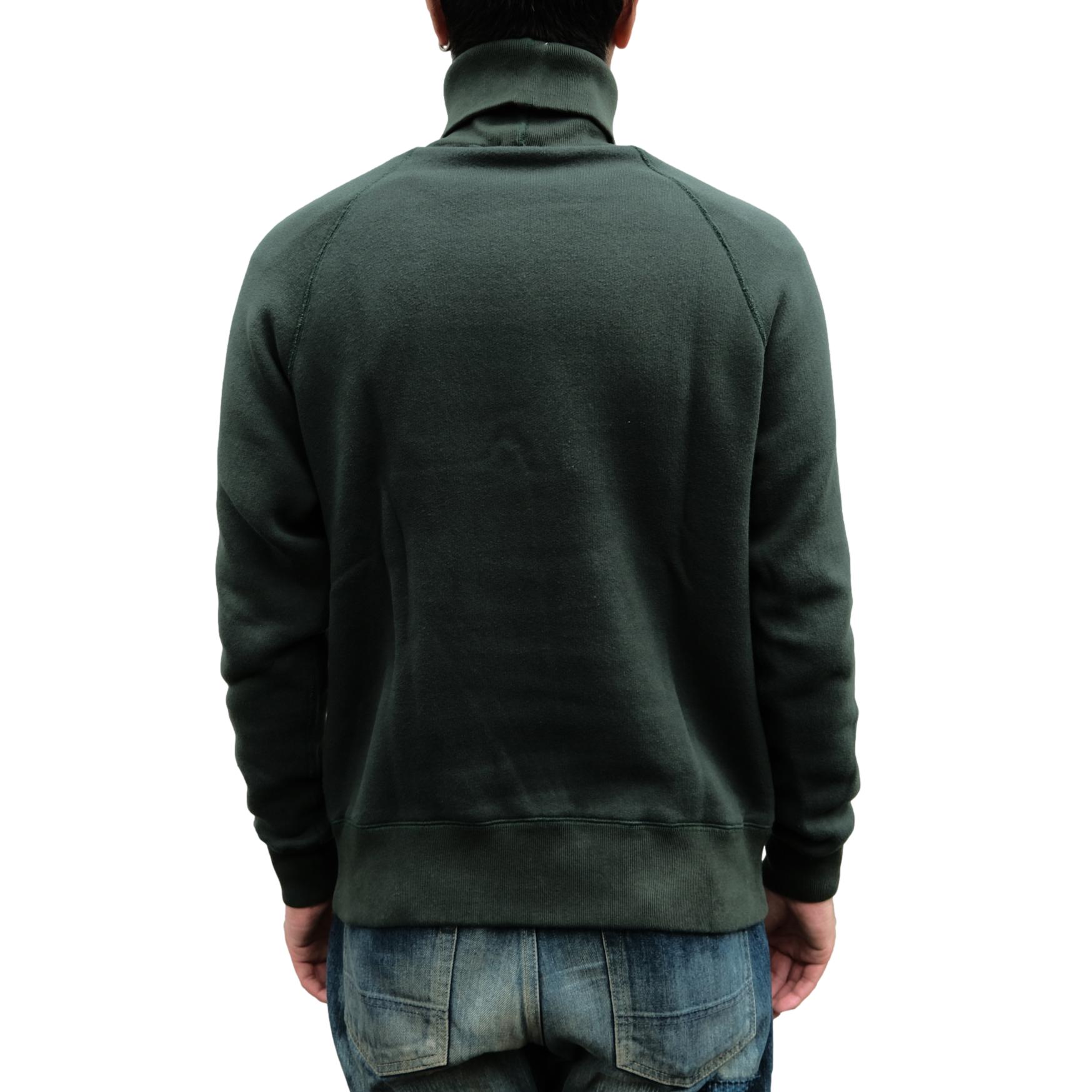 Loop & Weft Super Fluffy Knit Turtleneck Sweatshirt (Green)