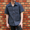 Samurai Jeans SOS23-S01 Natural Indigo Sashiko Aloha Shirt