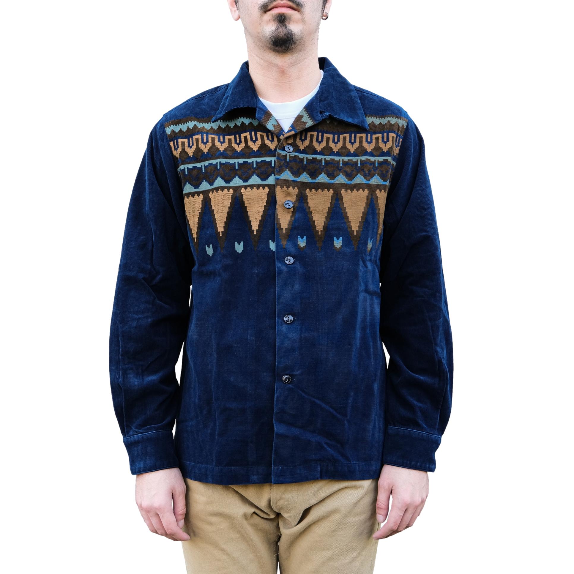 Studio D'Artisan Indigo Native Corduroy Shirt