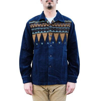 Studio D'Artisan Indigo Native Corduroy Shirt