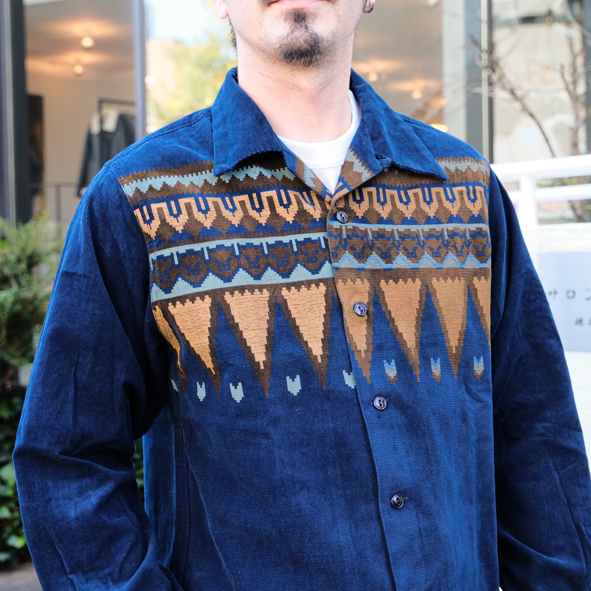 Studio D'Artisan Indigo Native Corduroy Shirt