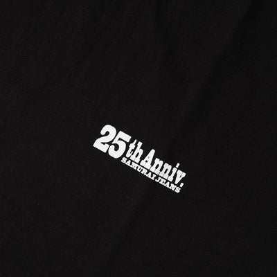 Samurai Jeans SJST25th-02 25th Anniversary Heavyweight Logo Print Tee (Black)