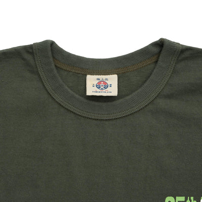 Samurai Jeans SJST25th-02 25th Anniversary Heavyweight Logo Print Tee (Moss Green)