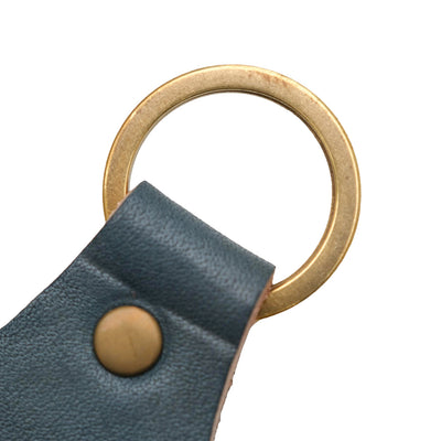 Okayama Denim Natural Indigo Hand Dyed Horsehide Keyholder