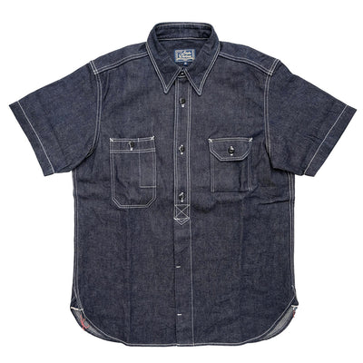 Studio D'Artisan 5333B-S Selvedge Denim S/S Work Shirt