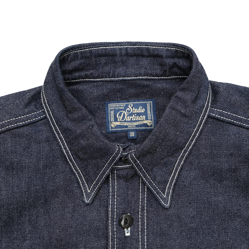 Studio D'Artisan 5333B-S Selvedge Denim S/S Work Shirt