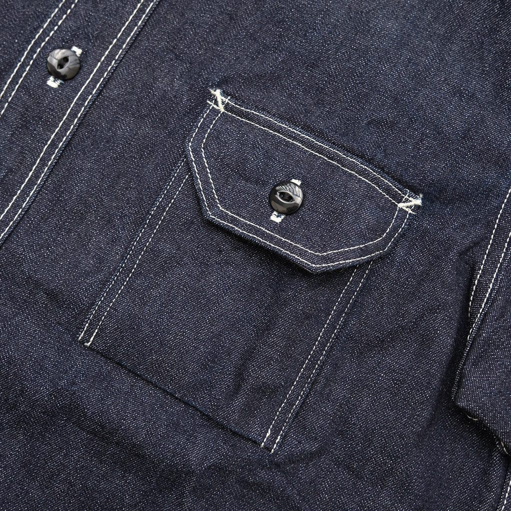 Studio D'Artisan 5333B-S Selvedge Denim S/S Work Shirt