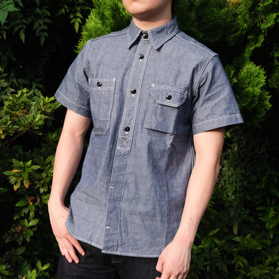 Studio D'Artisan Selvedge Chambray S/S Work Shirt