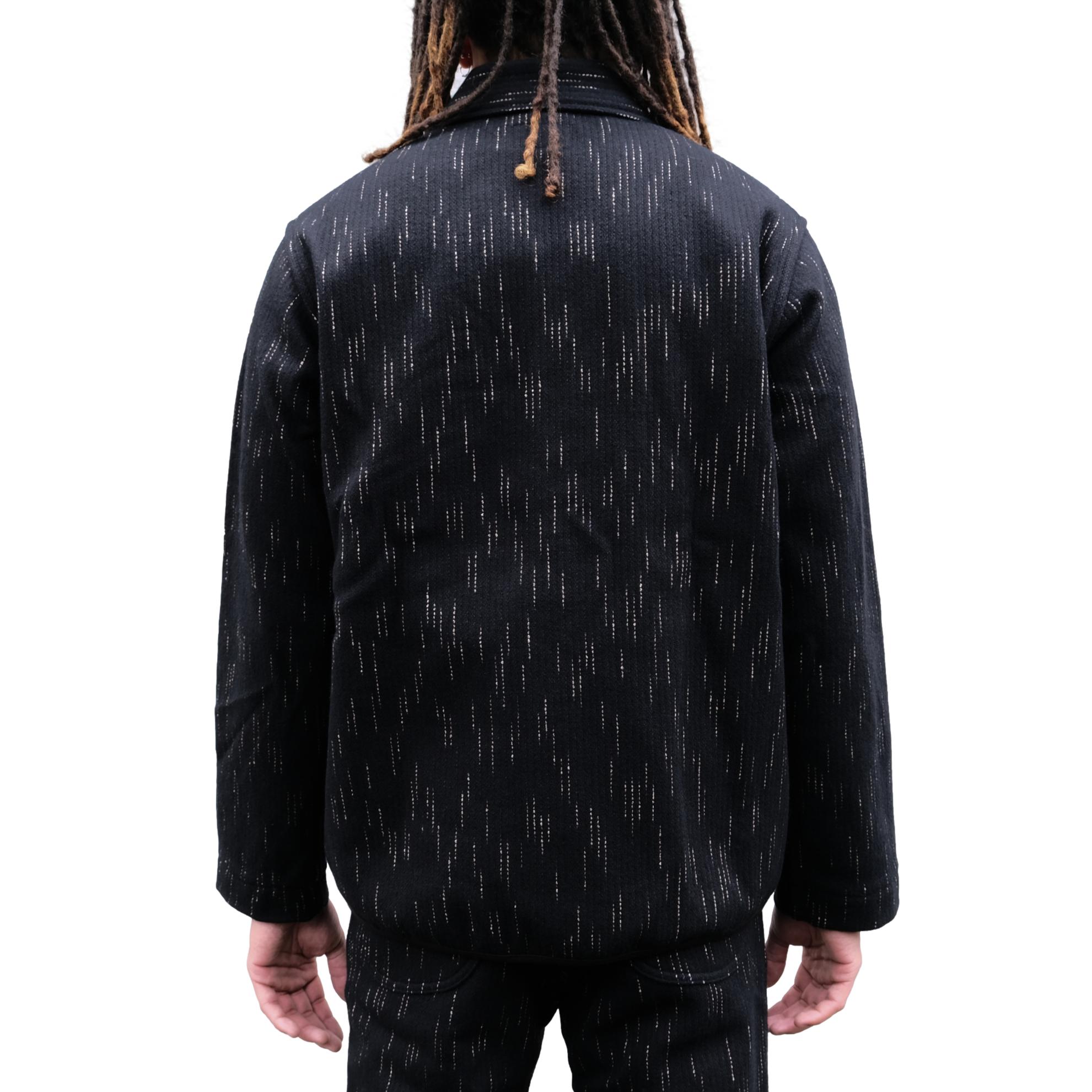 Studio D'Artisan Black Kasuri Dyed Beach Cloth Coverall
