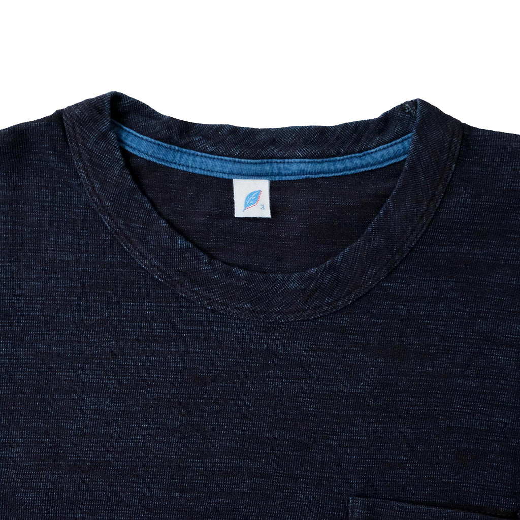 Pure Blue Japan Indigo Slub Pocket Tee - Okayama Denim