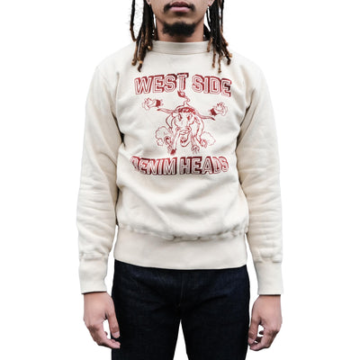 Studio D'Artisan "West Side Denim Heads" Logo Print Crewneck Sweatshirt