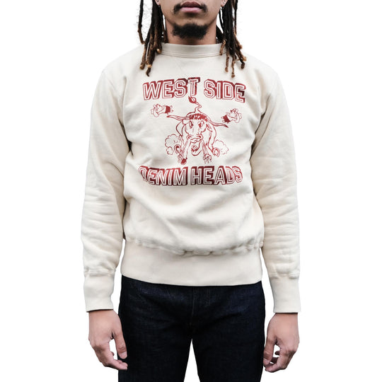 Studio D'Artisan "West Side Denim Heads" Logo Print Crewneck Sweatshirt