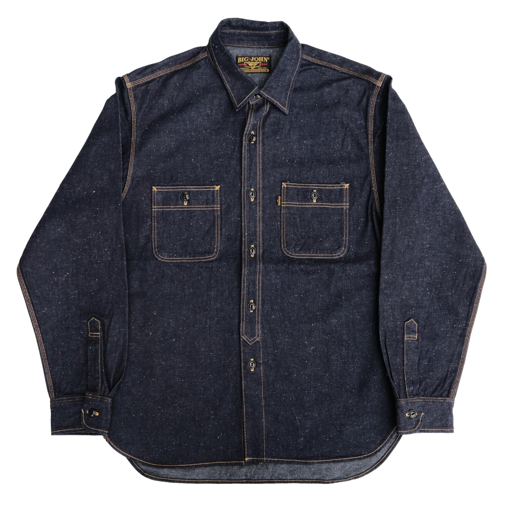 Big John 10oz. Nep Denim Selvedge Work Shirt - Okayama Denim