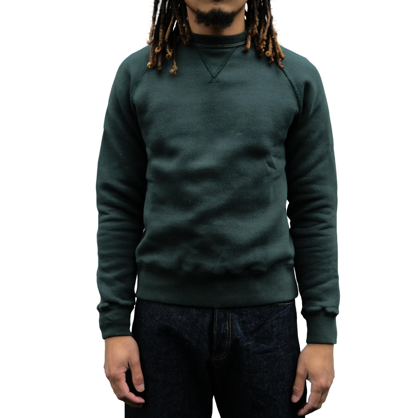 Loop & Weft Super Fluffy Knit Crewneck Sweatshirt (Green)