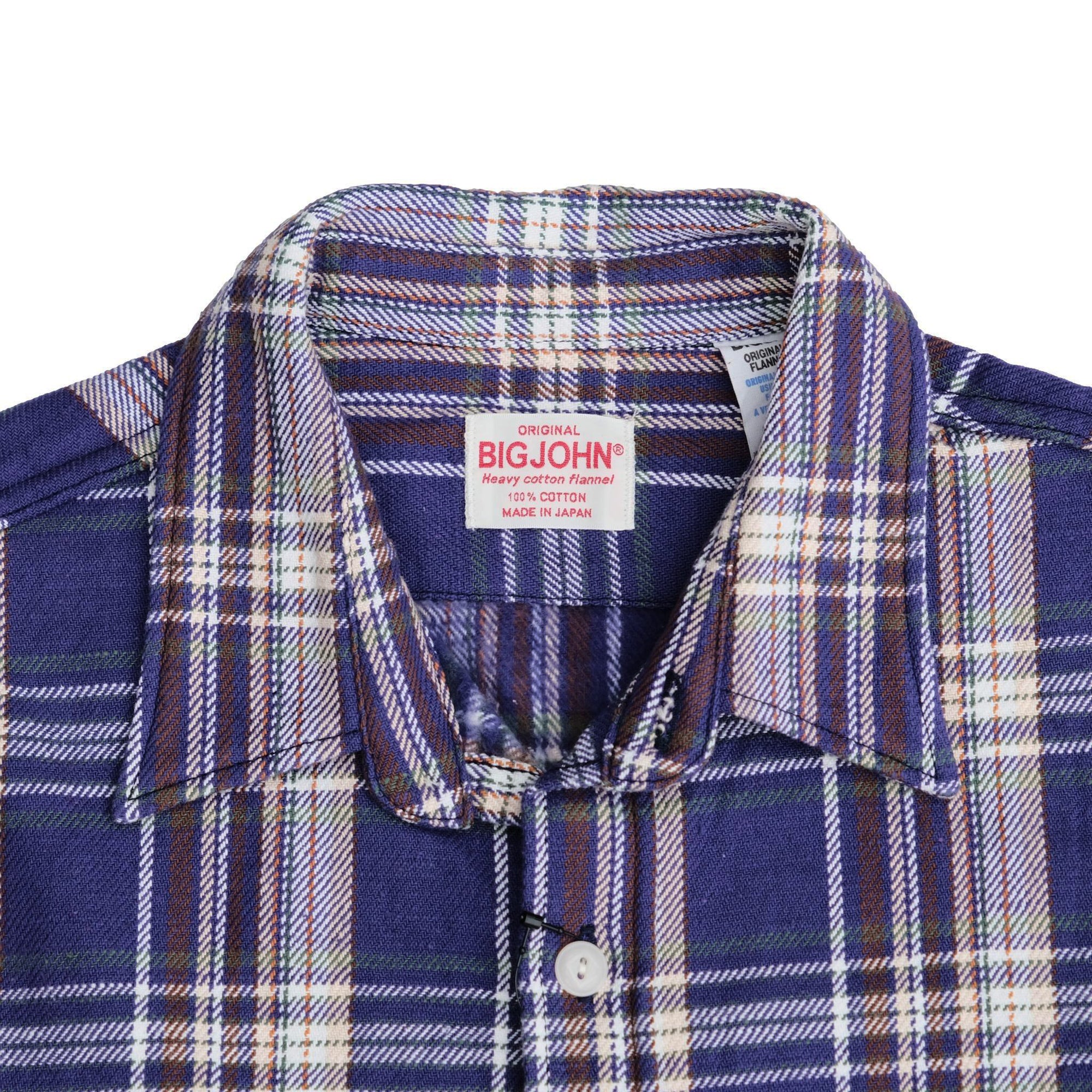 Big John Heavyweight Purple Check Flannel Work Shirt