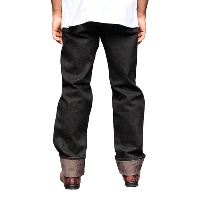 Pure Blue Japan TCD-003-BR Black x Brown "Teacore" Dyed Selvedge Jeans (Regular Straight)