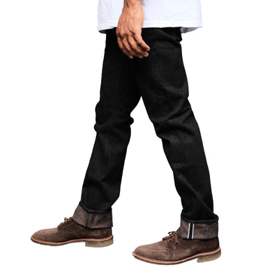 Pure Blue Japan TCD-005-BR Black x Brown "Teacore" Dyed Selvedge Jeans (Slim Straight)
