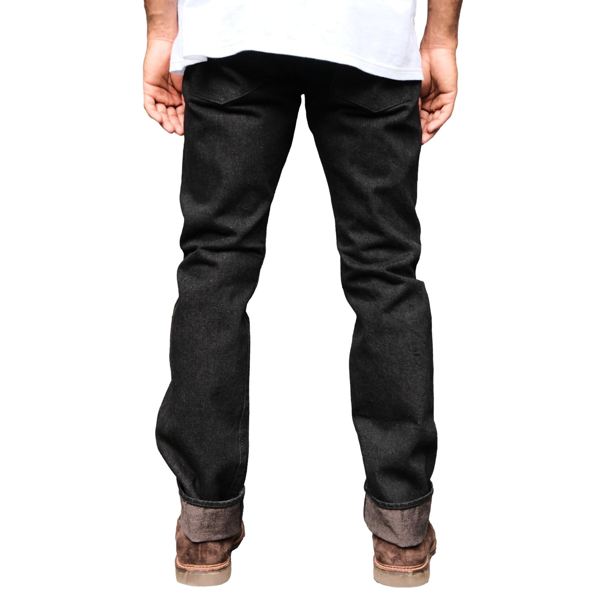 Pure Blue Japan TCD-005-BR Black x Brown "Teacore" Dyed Selvedge Jeans (Slim Straight)
