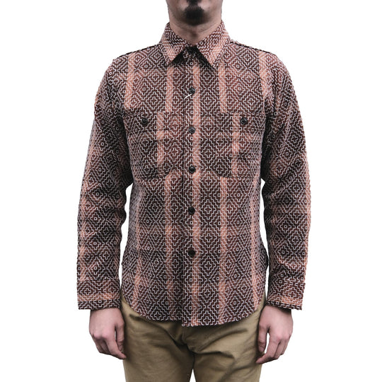 Studio D'Artisan "Kakishibu Noragi Sashiko" Work Shirt