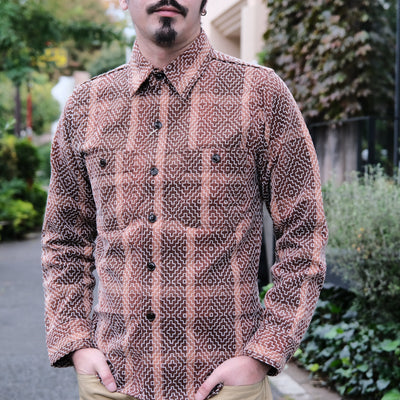 Studio D'Artisan "Kakishibu Noragi Sashiko" Work Shirt