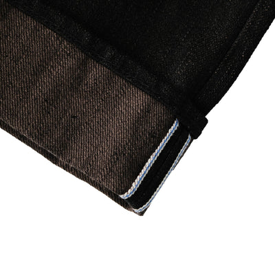 Pure Blue Japan TCD-003-BR Black x Brown "Teacore" Dyed Selvedge Jeans (Regular Straight)