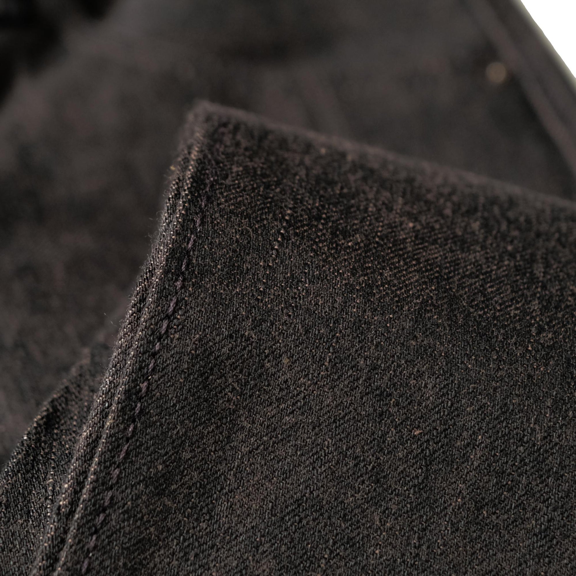 Pure Blue Japan TCD-003-BR Black x Brown "Teacore" Dyed Selvedge Jeans (Regular Straight)