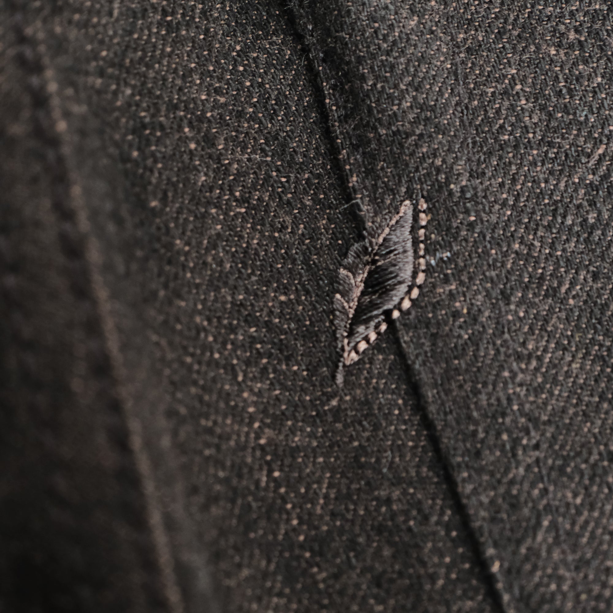 Pure Blue Japan TCD-003-BR Black x Brown "Teacore" Dyed Selvedge Jeans (Regular Straight)
