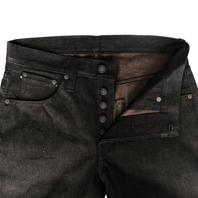 Pure Blue Japan TCD-003-BR Black x Brown "Teacore" Dyed Selvedge Jeans (Regular Straight)