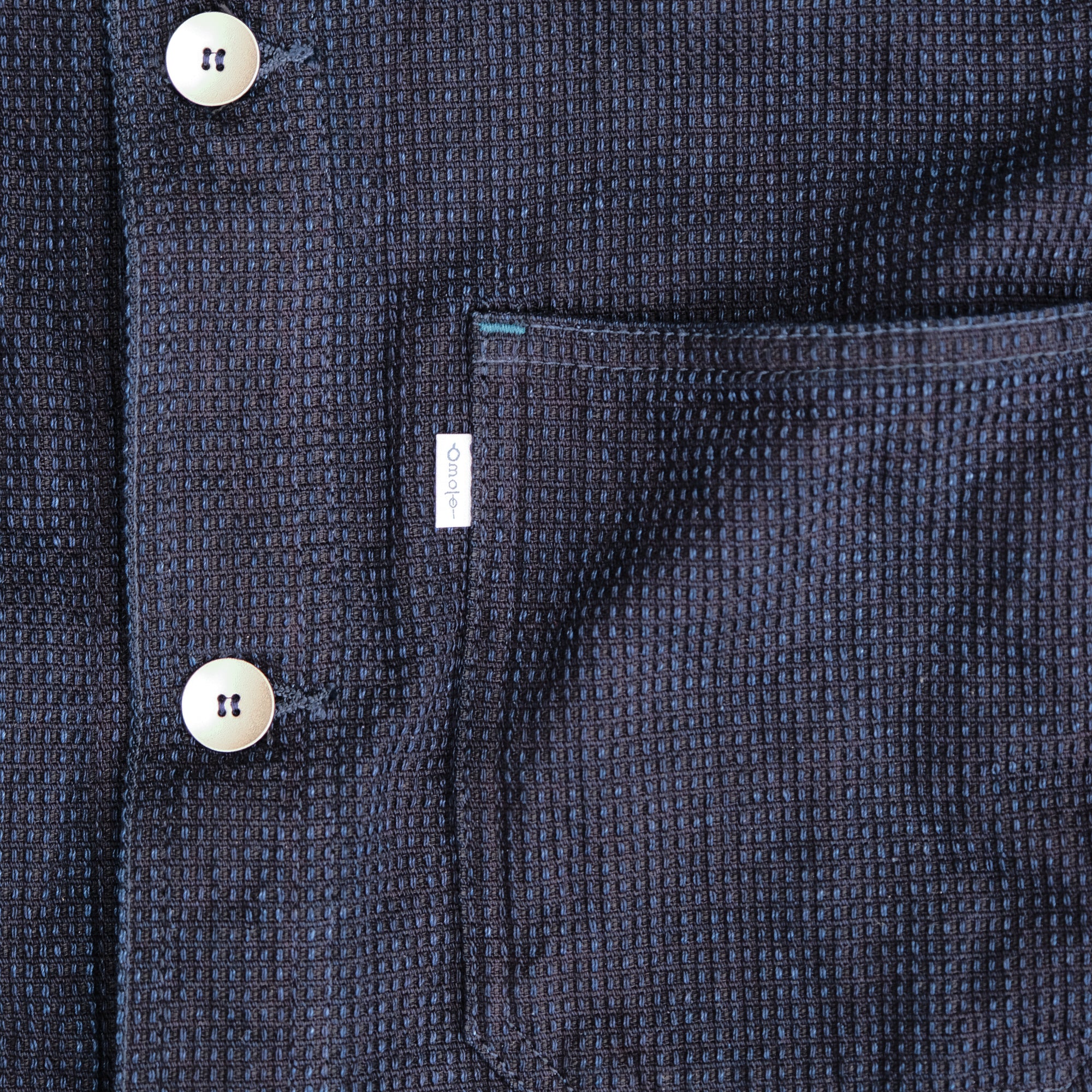 Omoto Denim 12oz. Indigo Cube Sashiko Chore Jacket