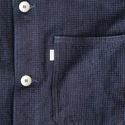 Omoto Denim 12oz. Indigo Cube Sashiko Chore Jacket