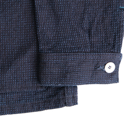 Omoto Denim 12oz. Indigo Cube Sashiko Chore Jacket