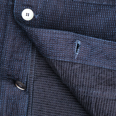 Omoto Denim 12oz. Indigo Cube Sashiko Chore Jacket