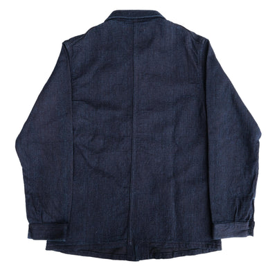 Omoto Denim 12oz. Indigo Cube Sashiko Chore Jacket