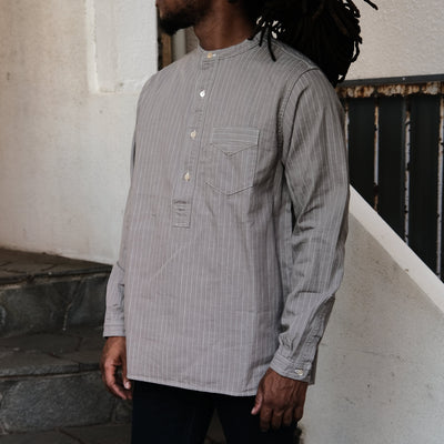 Fullcount Herringbone Pencil Stripe Pullover Shirt