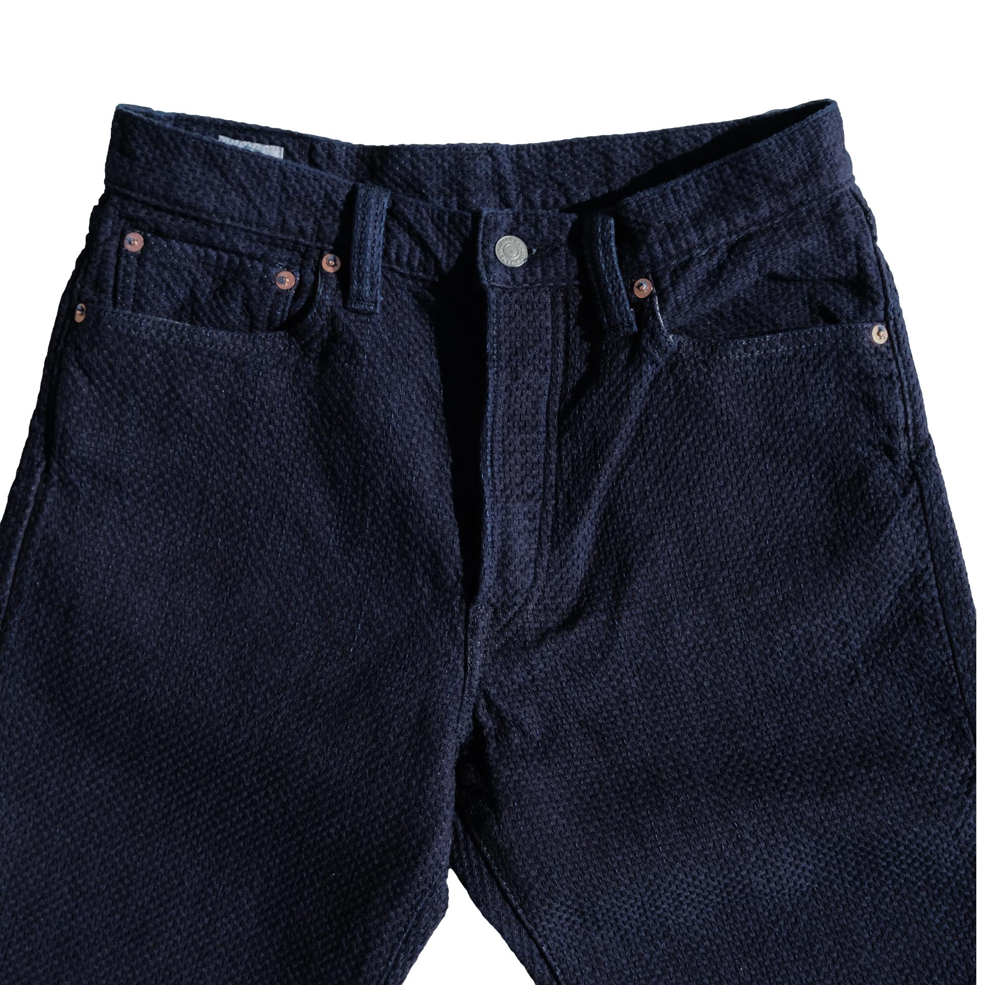 Omoto Denim 15oz. "Ori-Sashi" Sashiko Pants (Regular Straight)