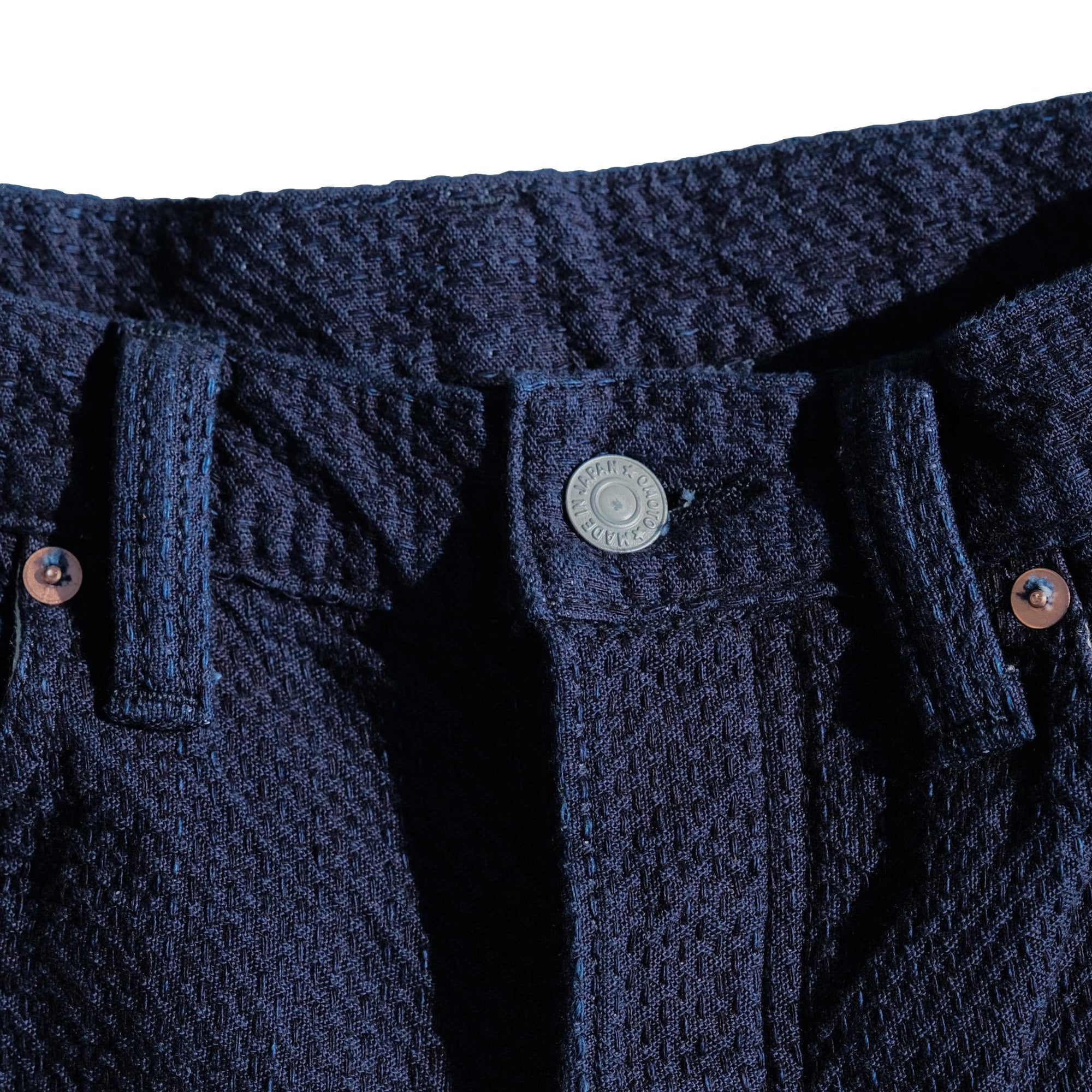 Omoto Denim 15oz. "Ori-Sashi" Sashiko Pants (Regular Straight)