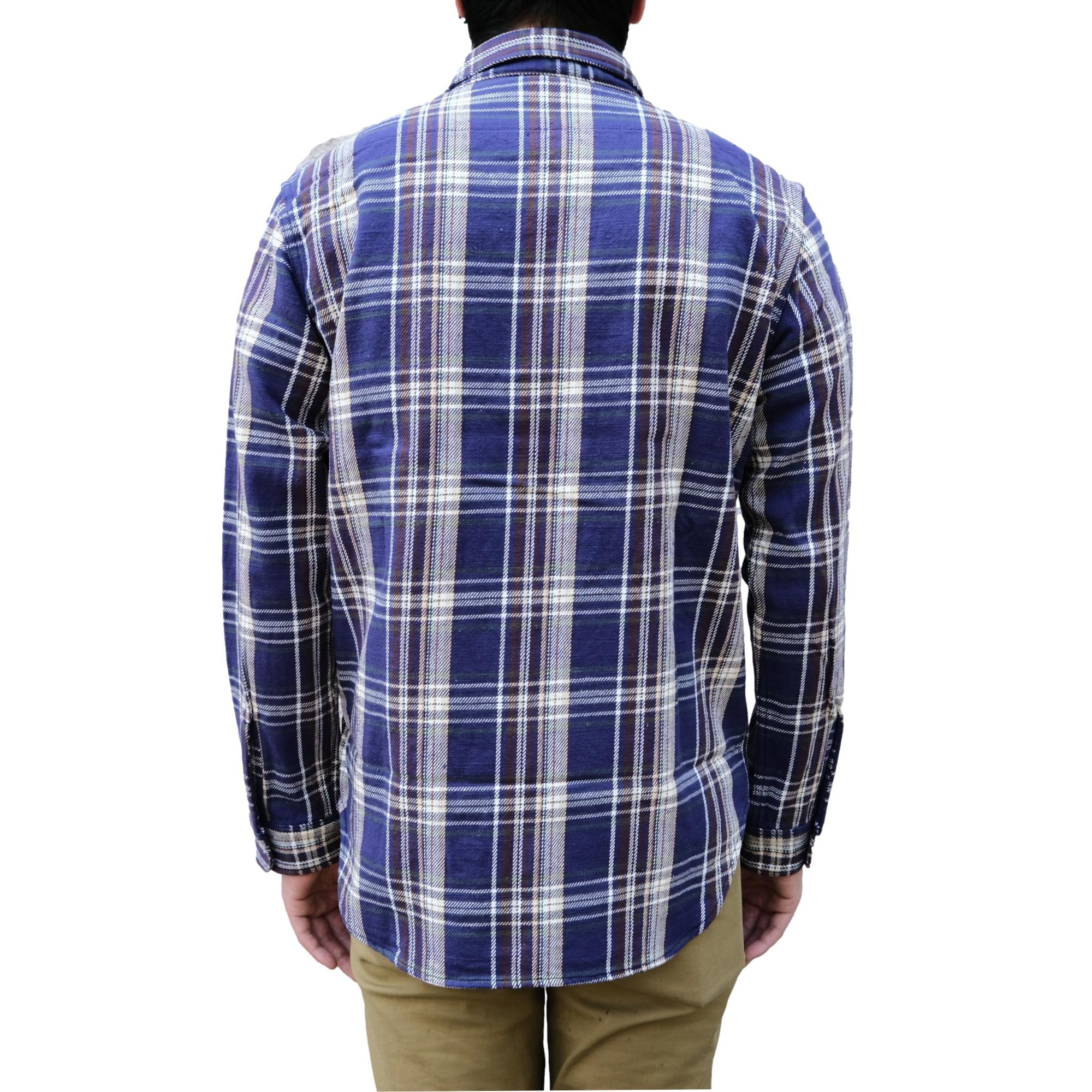 Big John Heavyweight Purple Check Flannel Work Shirt