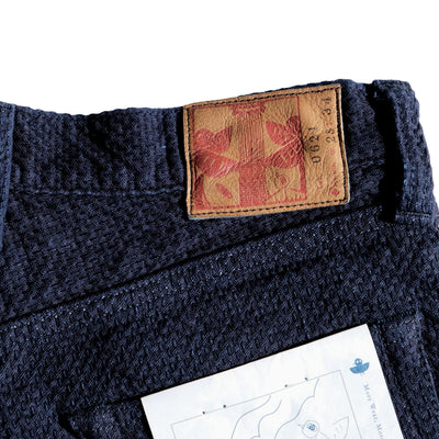 Omoto Denim 15oz. "Ori-Sashi" Sashiko Pants (Regular Straight)