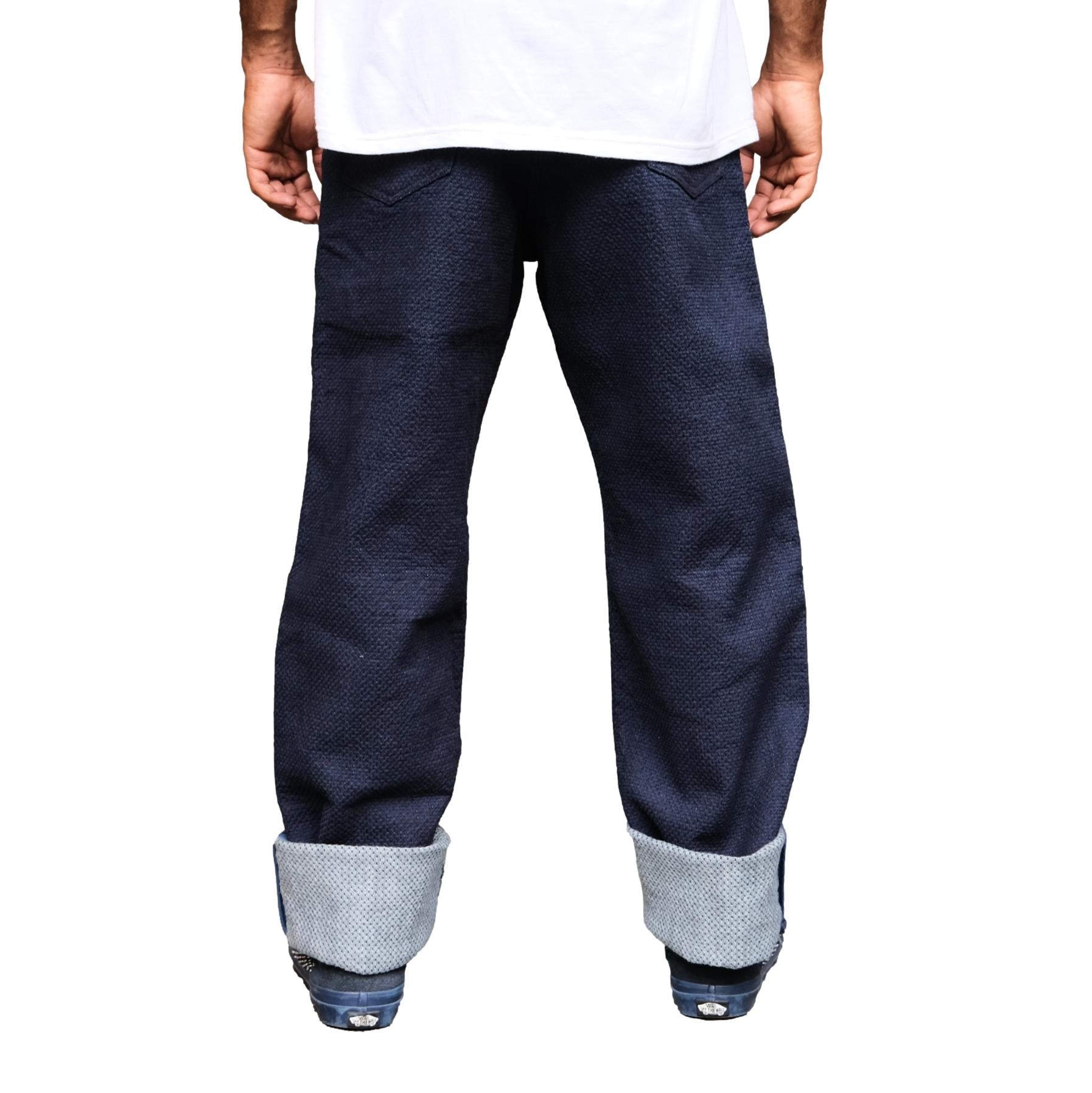 Omoto Denim 15oz. "Ori-Sashi" Sashiko Pants (Loose Straight)
