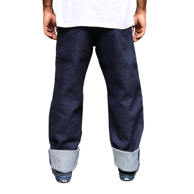 Omoto Denim 15oz. "Ori-Sashi" Sashiko Pants (Loose Straight)