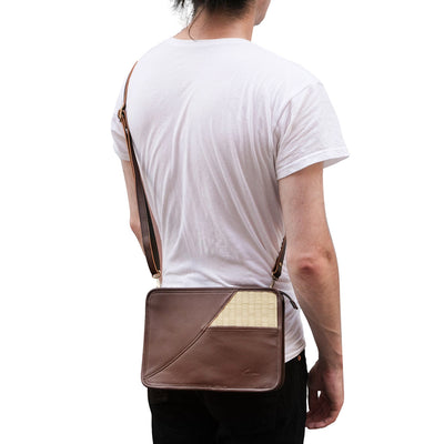 Liberato Tatami Shoulder Bag (Dark Brown)